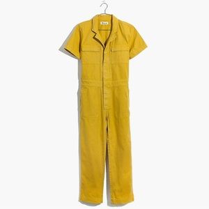 Madewell yellow coverall jumpsuit